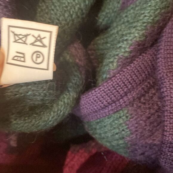 Geiger Wool Sweater Made in Austria Colorful Cardigan 38 or M - Picture 9 of 12